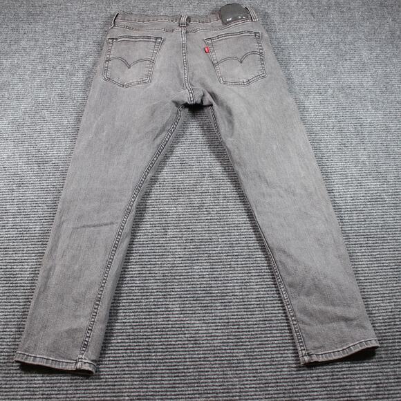 Levi’s 510 Jeans Mens 33x28 Gray Skinny Hemmed 28 Inseam Stretch - Picture 6 of 10